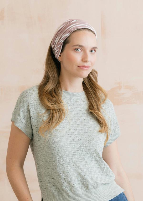 Multiband Soft Pink / Ecru Stripe