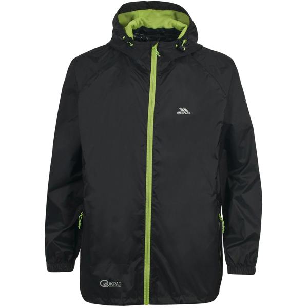 Trespass Unisex Adult Qikpac Waterproof Jacket - Black - 