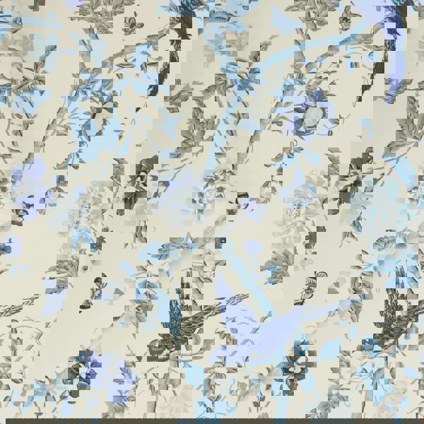 Laura Ashley Summer Palace Wallpaper - Royal Blue - 10m