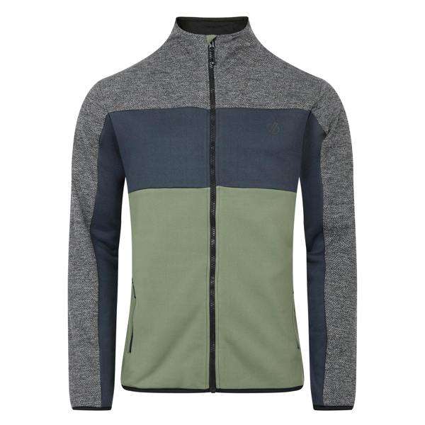 Dare 2B Mens Venture Fleece Jacket - Charcoal Grey/Black Marl/Olivine Green - 