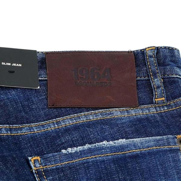 DSQUARED2 Slim Jean Faded Worn Wash Blue Jeans W36