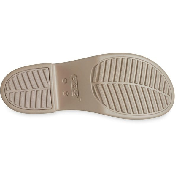 Crocs Brooklyn Slide Heel Women's Taupe Sandals