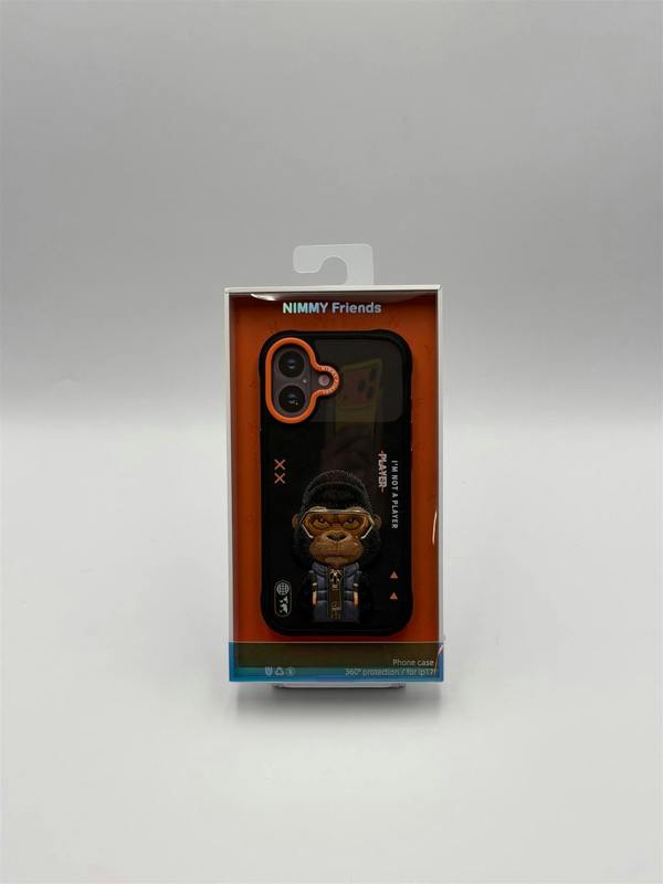 Nimmy Friends Nimmy Cool & Cute 2.0 Gorilla Case with MagSafe for iPhone 17 6.3" Black Orange - N-KMLL-IP17-016