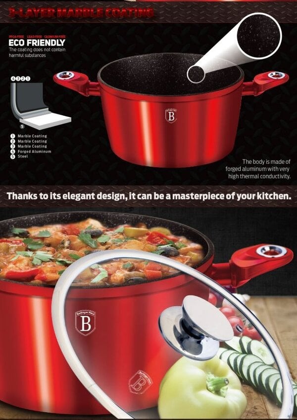 Berlinger Haus 15-Piece Cookware Set Berlinger Haus BH-1226 Burgundy