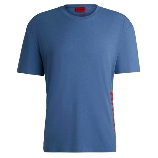 Hugo Mens Logo Organic Cotton T-Shirt - Medium Blue - 