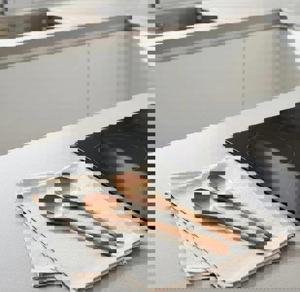 Anygleam Natural Wood 4pcs Wooden Spoon Beech Kitchen Tableware