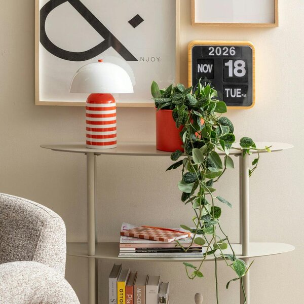 Love Frankie Stripy Table Lamp in Orange