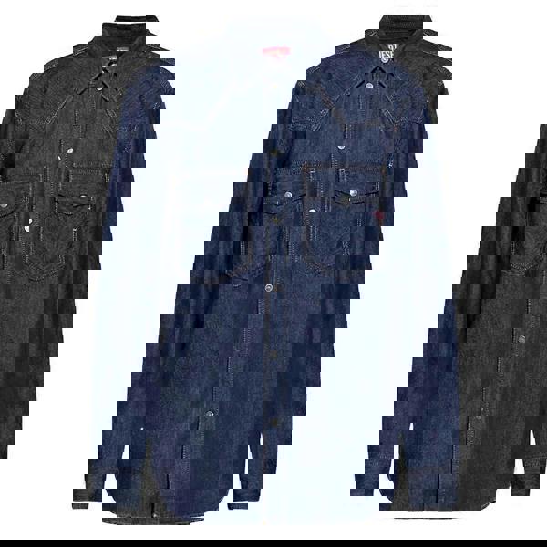 Diesel Mens Denim Shirt - Dark Blue - 