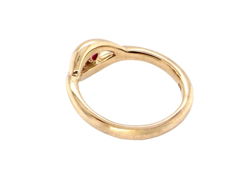 A two stone Ruby and Diamond Ring rear view