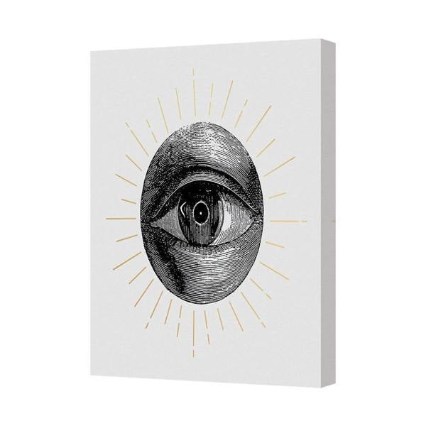 Benjamin Tate Design Contemporary Eye Canvas Art Print On Deep Wooden Frame Handmade In UK