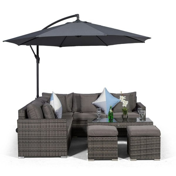 Giardino Havana Rattan 5 Seater Sofa Set with Coffee Table and 2 Stools