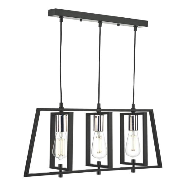 Pagazzi Lighting Celio 3 Light Matt Black Ceiling Bar