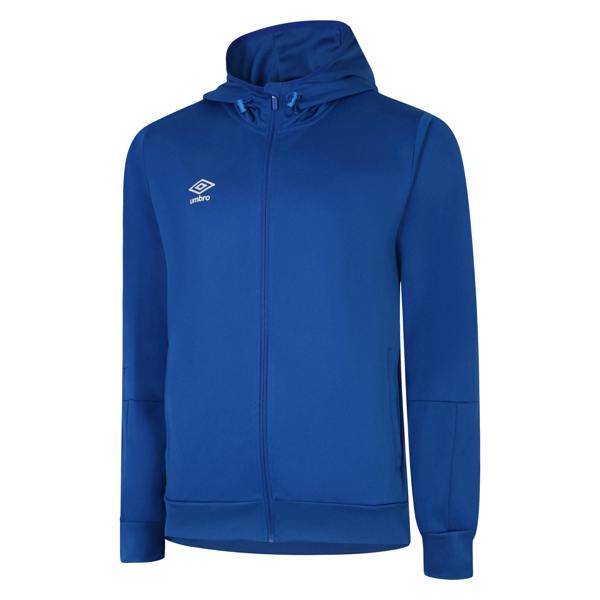Umbro Mens Total Training Knitted Full Zip Hoodie - Royal Blue/White - 