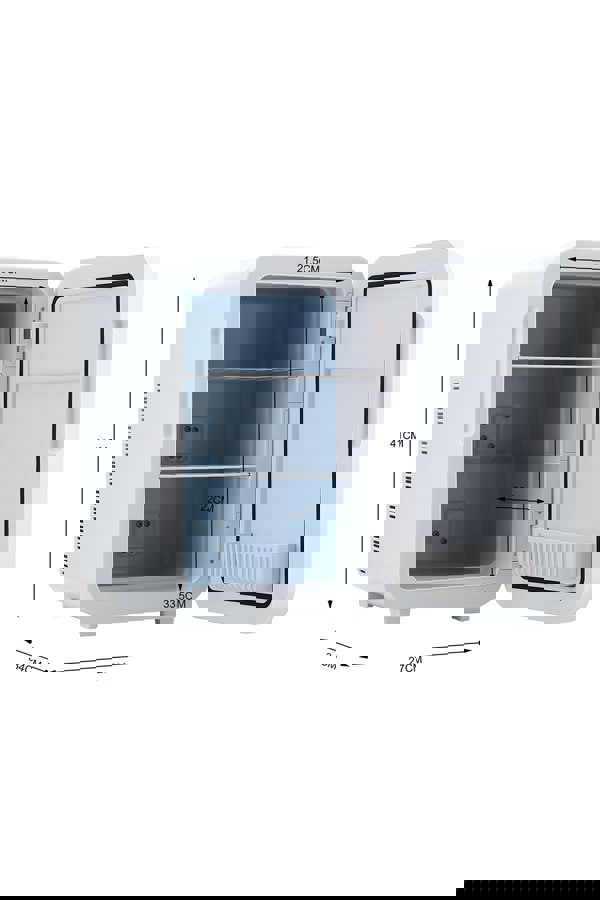 Living and Home 16L Dual-Use Mini Refrigerator with Glass Door