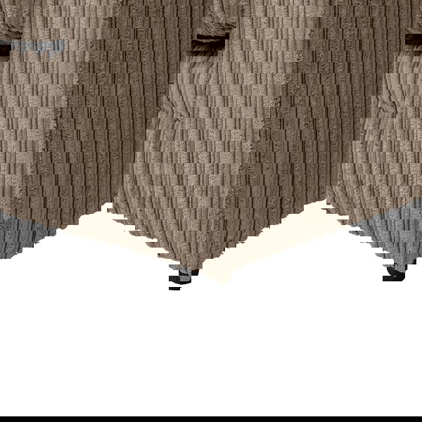 SQUAREBOXX Dylan Jumbo Cord 4 Seater Fabric Corner Sofa in Coffee