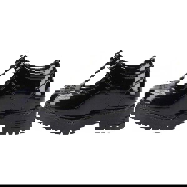 Hush Puppies Fiona Patent Senior Leather Girls's Black Shoes