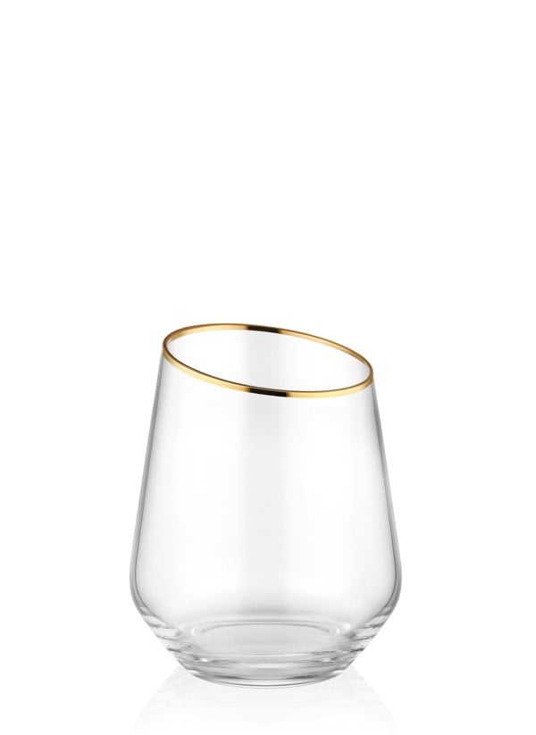 Rozi Gina Series Gold Slanted Tumblers (Set of 6)