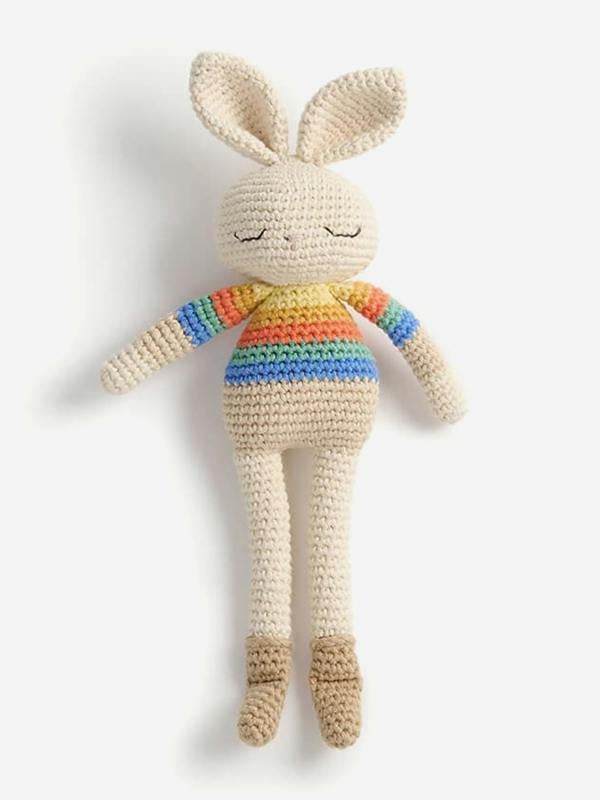 The Bonnie Mob Bonnie Bunny Crochet Toy - Rainbow stripe