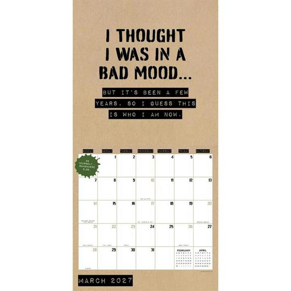 Daily Sarcasm, Roses Are Red Calendar 2027, Wall Calendars, Month To View, Humour, Gift