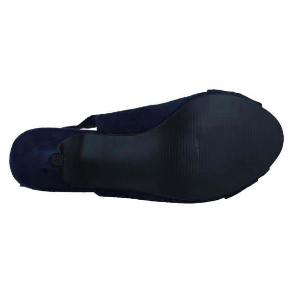 Spot On Ladies Spot On Wide Fit Sling Back Shoes With A Kitten Heel F12110