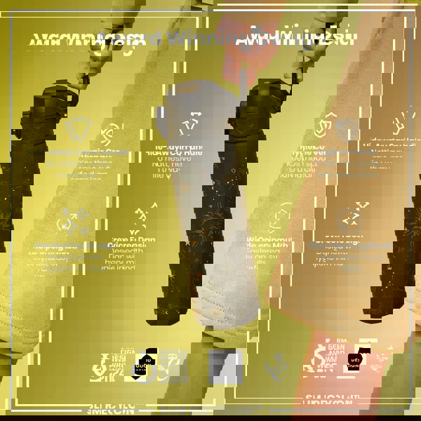 A person holds a black, astrologically-designed water bottle with a built-in handle. The bottle features several design elements prioritizing hygiene and ease of use; it's an award-winning design.