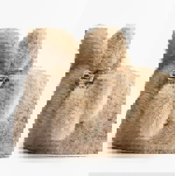 Totes Toasties FAUX FUR Boot Slippers Womens Oat