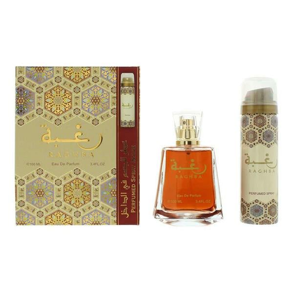 Lattafa Raghba Eau de Parfum 100ml + Deodorant Spray 50ml Gift Set for Her