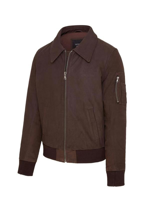 Infinity Leather Mens A2 Cowhide Leather Bomber Jacket-Eura