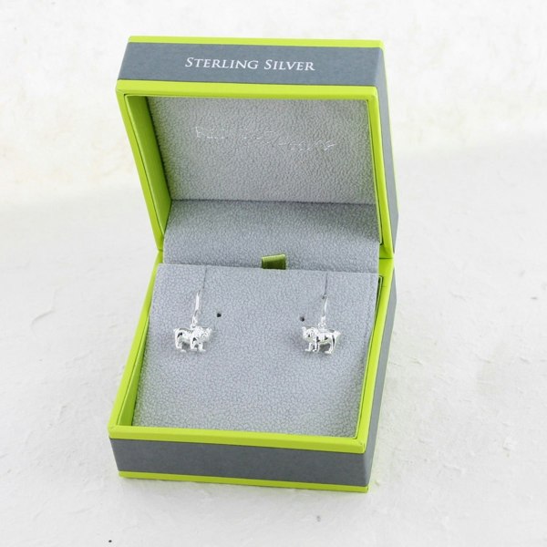 Sterling Silver British Bulldog Earrings - Reeves & Reeves