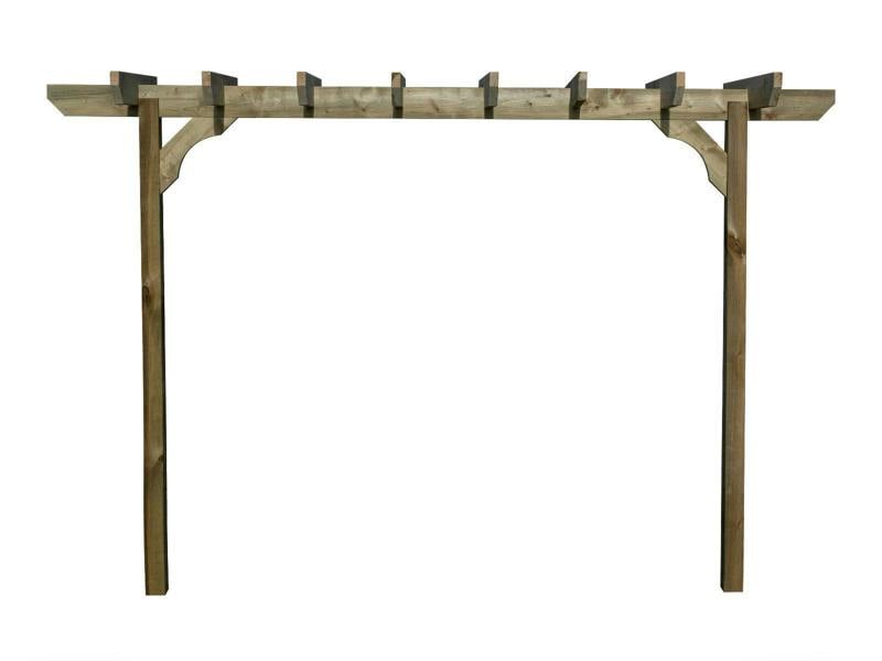 Arbor Garden Solutions Chamfered Single Beam Pergola, Plant Climbing Arbour - Sculpted brace