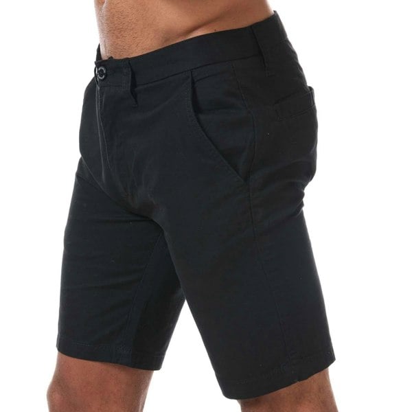 Weekend Offender Mens Dillenger Cotton Twill Shorts - Black