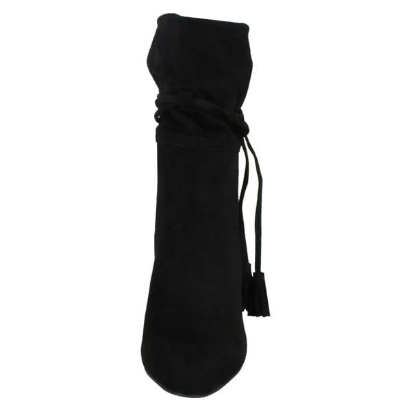 Spot On Ladies Spot On Tassel Trim Calf Boots