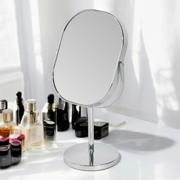 Showerdrape Nikon 3x Magnifying Chrome Oval Vanity Mirror