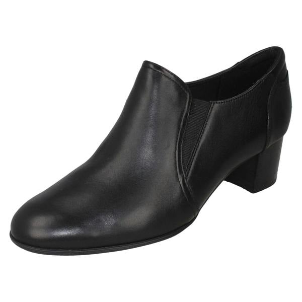 Clarks Ladies Clarks Chunky Stacked Heel Smart Trouser Shoes Linnae Way
