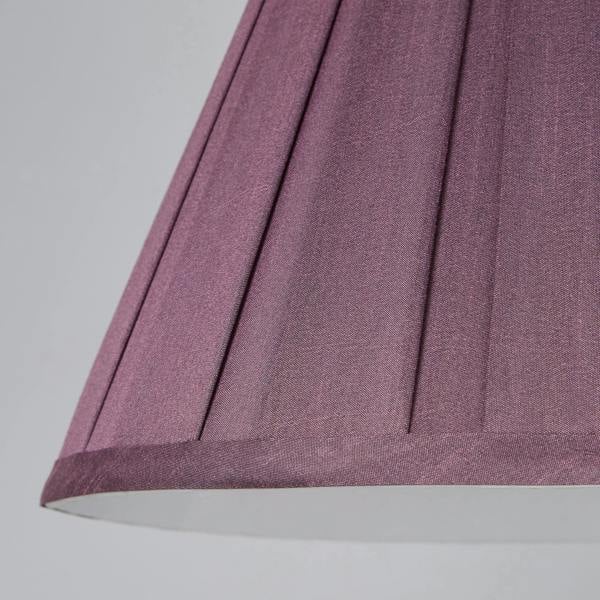 Lighting Collection TAPER PLEAT SILK SHADE 30CM PLUM