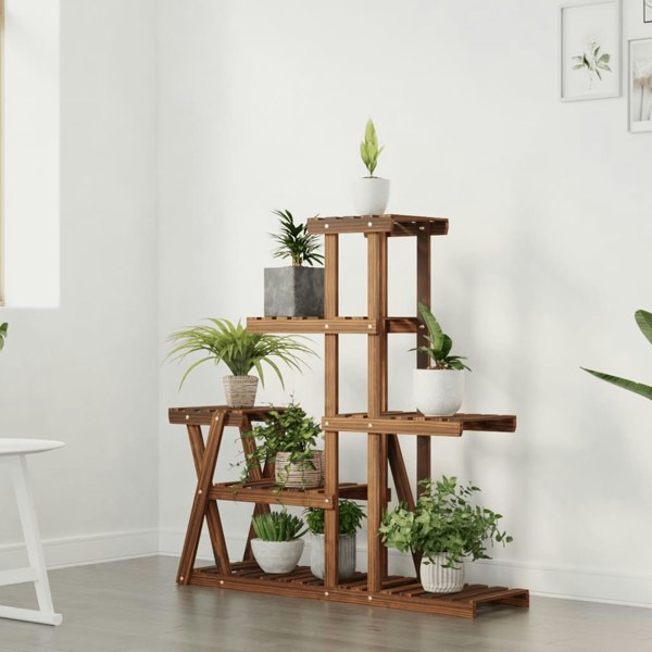 Berkfield Flower Stand 95x25x96 cm Solid Wood Fir