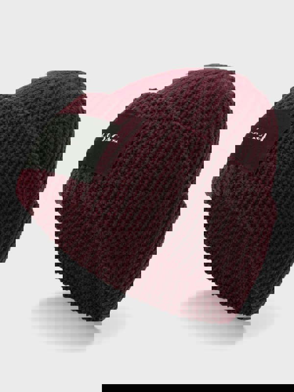 Coach Woven Patch Beanie Oxblood