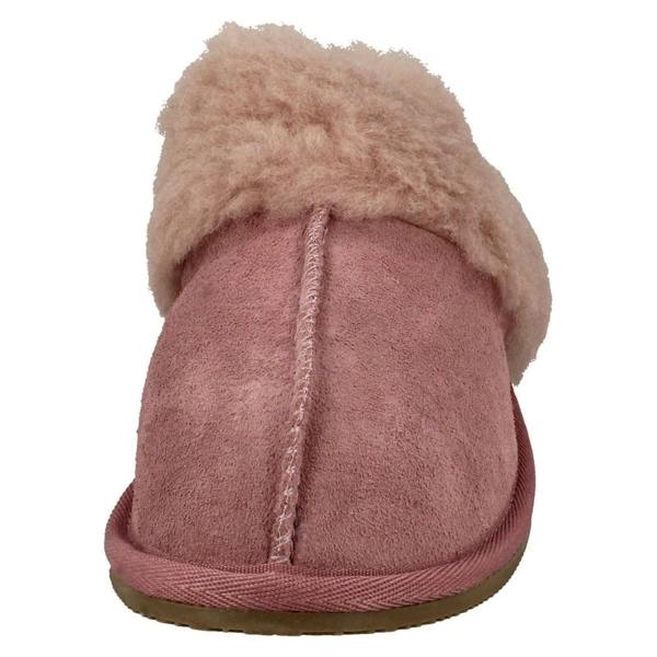 Clarks Ladies Clarks Faux Fur Cuff Mule Slippers Warm Lux
