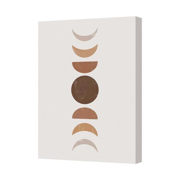Benjamin Tate Design Moon Phases Canvas Wall Art Neutral Tones Minimal Decor