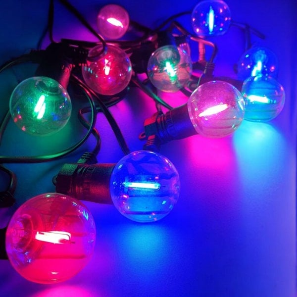 Lighting Legends 6.5M/21FT "Super Festoon" Multicolour Festive Outdoor Connectable LED String Lights