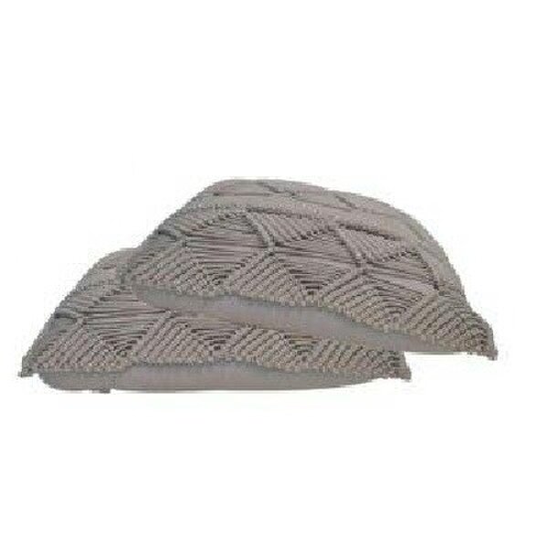 Wyld Haus Set of 2 Rochefort Grey  Handwoven Cushion Covers