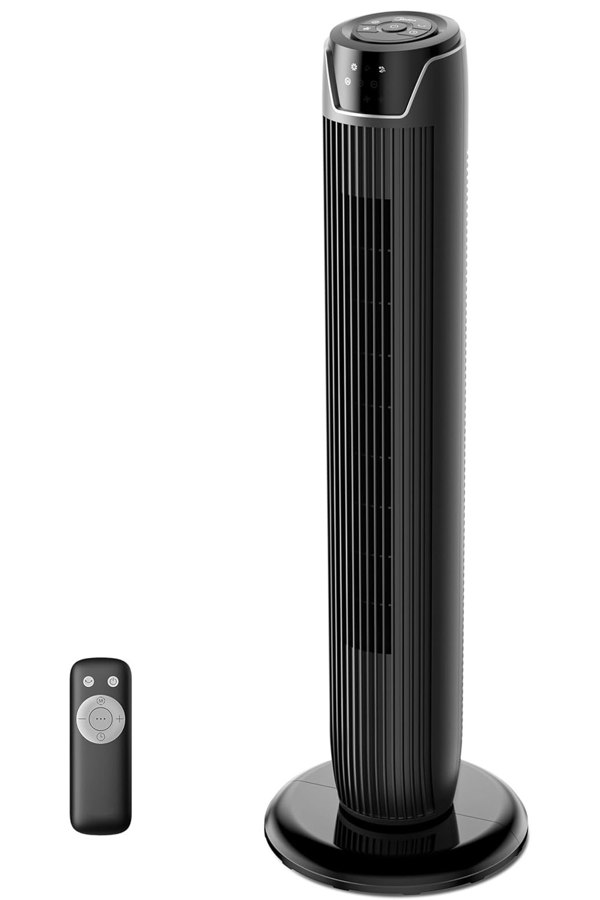 Living and Home Quiet Tower Fan 45W Portable Stand Fan with Remote Control