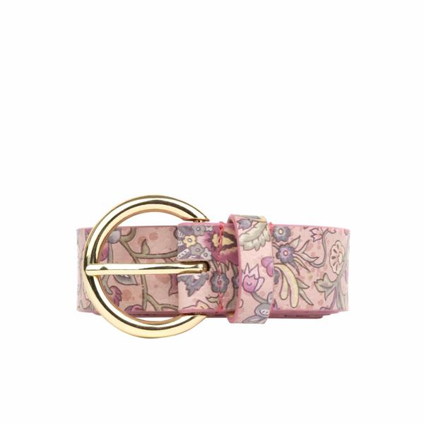Embassy London Emma - Pink Paisley - Women's Italian leather belt