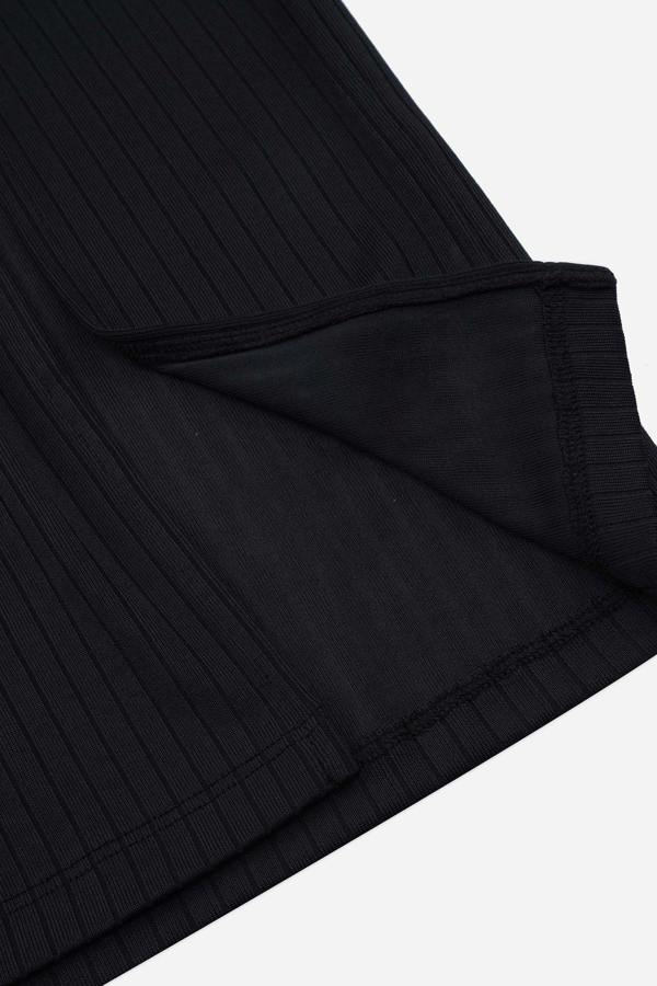 ENORSIA Crown Split Front Jersey Skirt