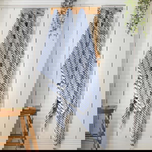 Catherine Lansfield Rice Weave Stripe Cotton Towel Blue