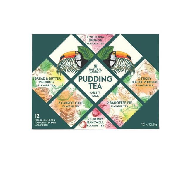 Natural & Noble Pudding Tea Variety Gift Pack on a white background