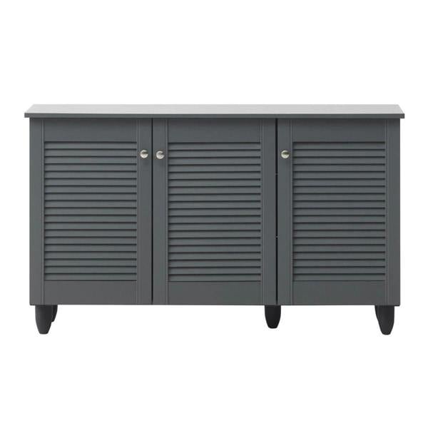 Timber Art Design Modern Shoe Storage Cabinet 3 Doors Footwear Stand Rack Unit Cupboard