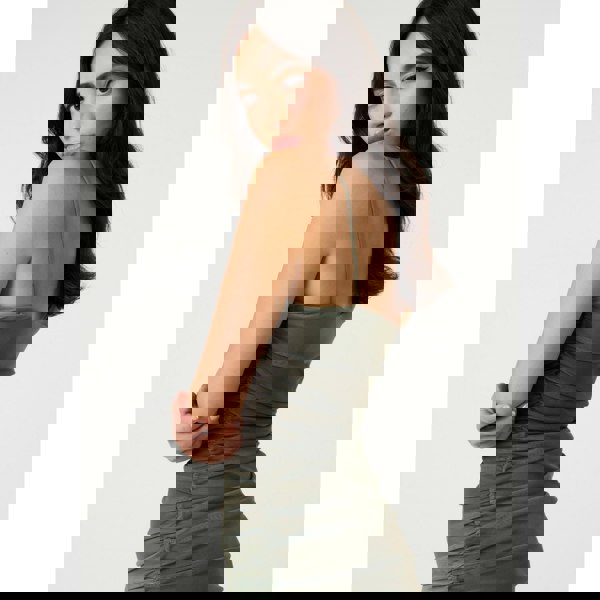 Pink Vanilla Ombre Mesh Midi Dress