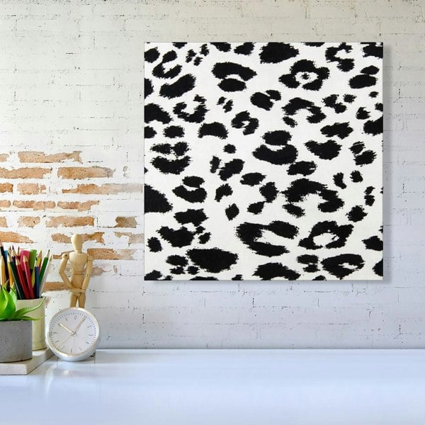 Warren Reed Black Leopard Print Canvas