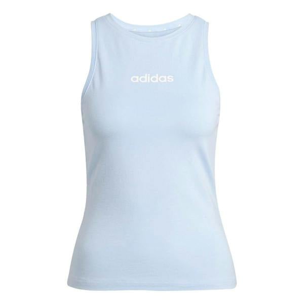 Adidas Womens/Ladies Linear Cotton Tank Top - Glow - 